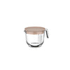Mepal glas maatbeker met deksel chef it - 1 l - maataanduiding - vaatwasmachine-. magnetron- en ovenbestendig - bakspullen - chalk