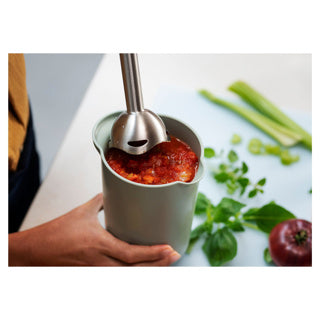 Mixbeker 1l met deksel navy | 2 stuks