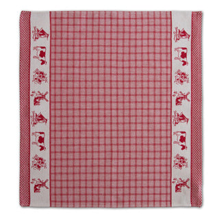 Ddddd theedoek dutchie 60 x 65 red | 6 stuks