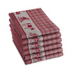 Ddddd theedoek dutchie 60 x 65 red | 6 stuks