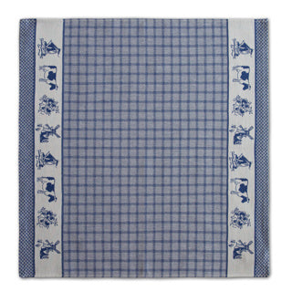 Ddddd theedoek dutchie 60 x 65 blue | 6 stuks