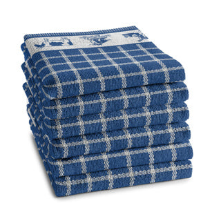 Ddddd keukendoek dutchie 50 x 55 blue | 6 stuks