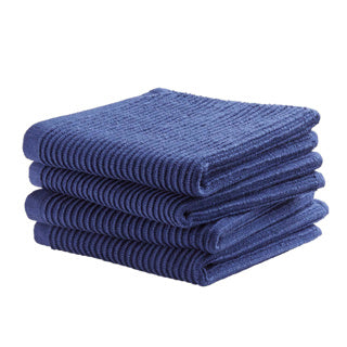Ddddd vaatdoek basic blauw 30x30cm 4st