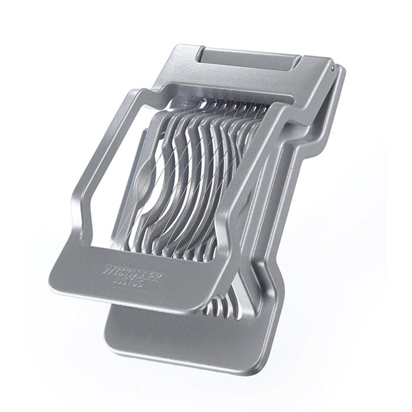 Westmark eisnijder voor ronde en ovale plakjes, individueel gespannen roestvrijstalen snijdraden, aluminium roestvrij staal, justus, grijs, 10402260