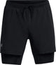 Under armour ua launch 5'' 2-in-1 shorts-blk heren sportbroek - zwart - reflecterend