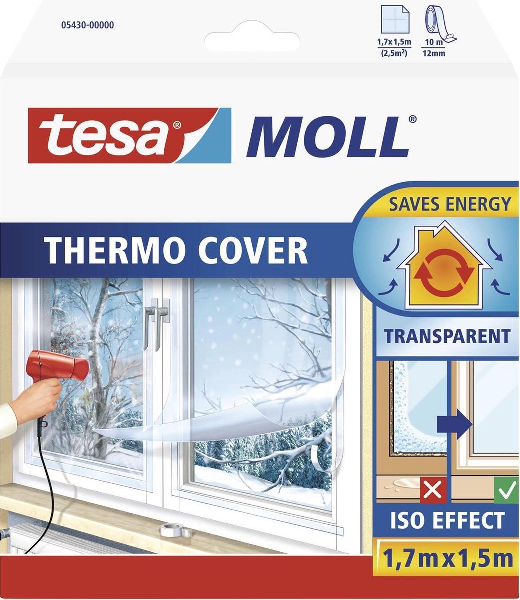 Tesa - thermo cover isolatiefolie - 1.7m x 1.5m