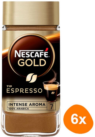 Nescafé gold espresso oploskoffie - 6 potten x 100g