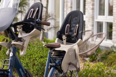 Qibbel achterzitje air bagagedrager zwart lichtbruin