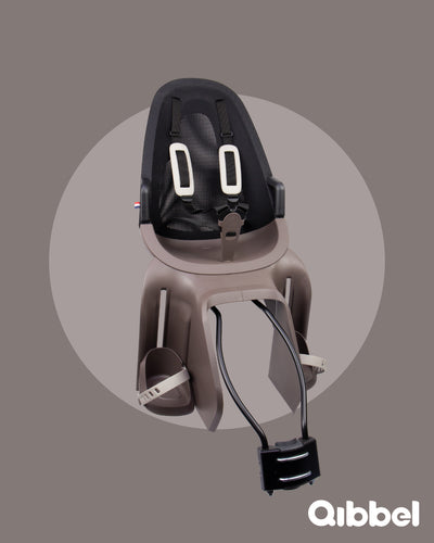 Qibbel achterzitje air frame zwart lichtbruin