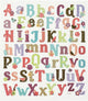 Creativ company alfabet stickers - 59x - gekleurd - stickervel 15 x 16,5 cm - plakletters - hobby knutsel stickers