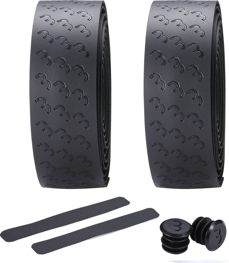 Bbb cycling stuurlint racefiets - beste grip en schokabsorptie - lengte: 200cm - dikte: 2.5mm - inclusief stuurdoppen - zwart - ultraribbon gel stuurtape bht-15g