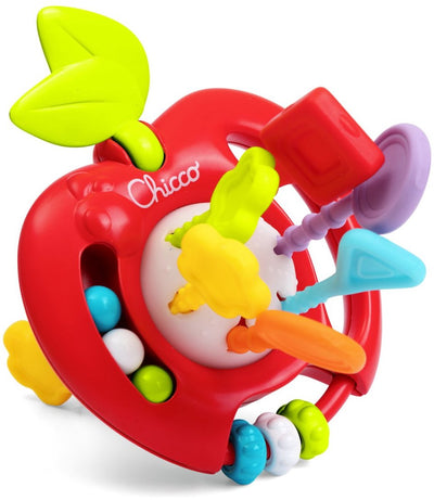 Ottosimon chicco multisensorische trekkoord appel - montessori grijp bijtspeelgoed (1-3 jaar)
