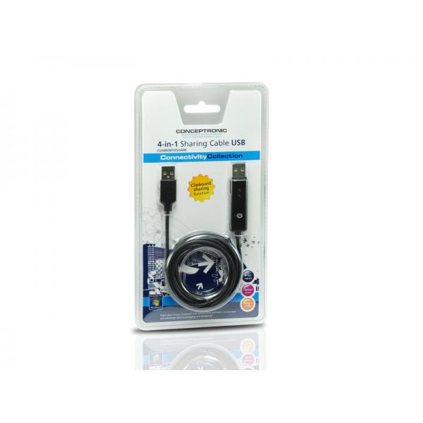 Conceptronic conceptronic cusbkmfoshare 4-in-1 sharing cable usb