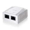 Equip equip 235112 surface mounted box 2-port cat.5e unshielded, white