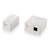 Equip 125121 surface mounted keystone box for 1 keystone jack, white