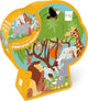 Scratch contour puzzel - safari - 58,15x28,95cm - 60 stukjes - 4 jaar