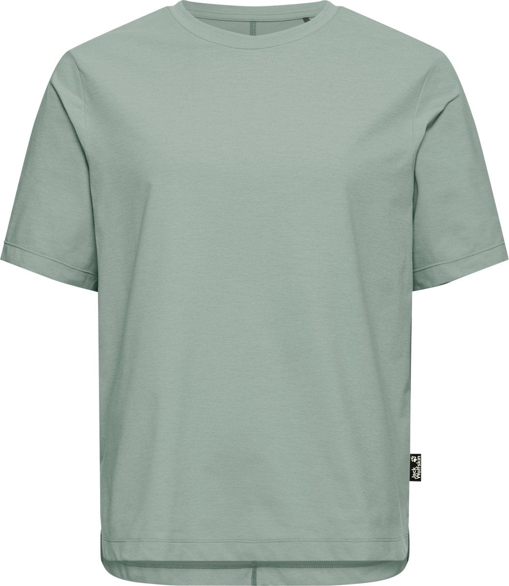 Jack wolfskin travel t-shirt dames - dames korte mouw - green zinnia
