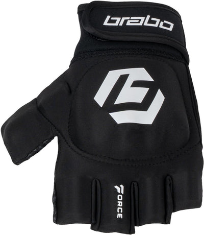 Brabo - force player glove black - hockeyhandschoen heren - zwart, wit