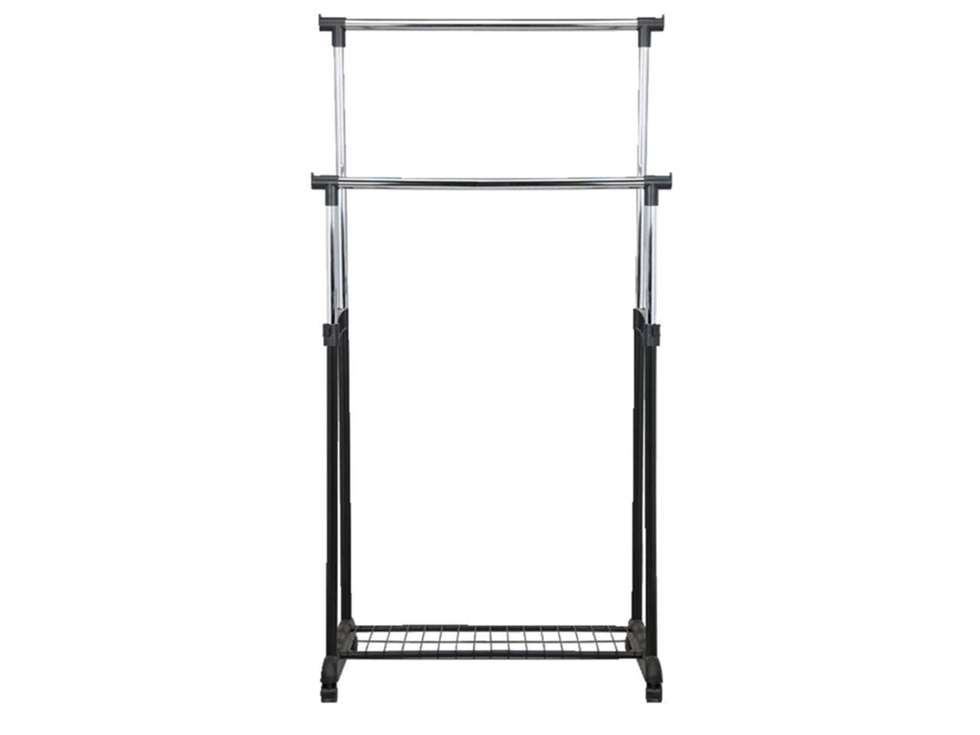 Aro houseware kledingrek dubbel 83x43x80-150cm