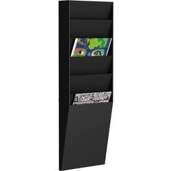 Horizontale sorteerwand paperflow portrait zwart