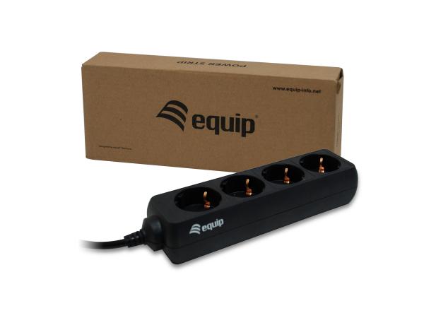 Equip equip 333281 strip iec connector with 4 x schuko socket, type f, 100 240 v, 50 60, 1.1m