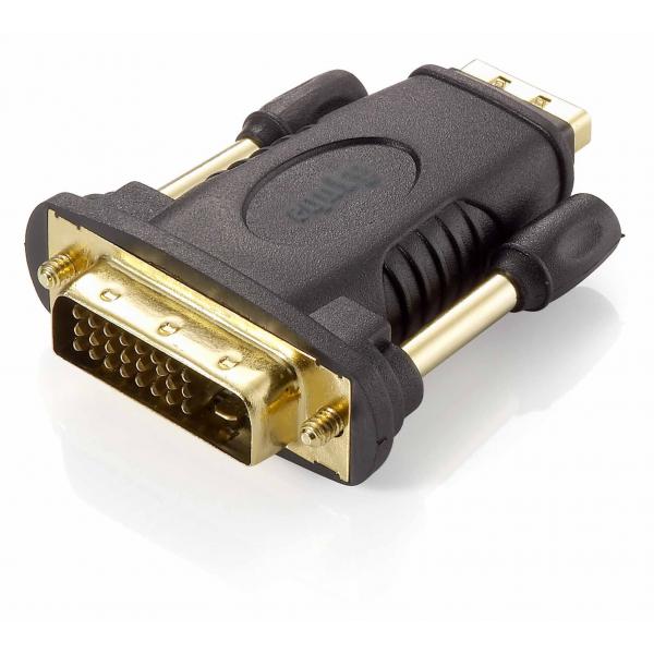 Equip equip 118908 dvi-d-dual-link to hdmi adapter, dvi (24+1) hdmi a, m f, black