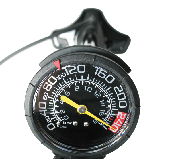 Superspark var voetpomp magnum air force - zwart