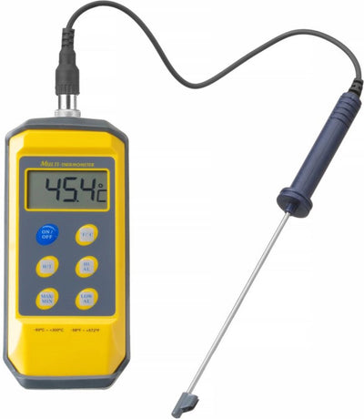 Hendi thermometer met stiftsonde – breed temperatuurbereik – nauwkeurige meting – 195x85x45 mm