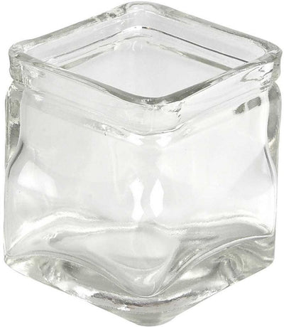 Creativ company glazen vierkant windlicht 7,5x7,5 cm, 12 stuks