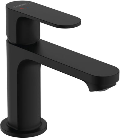 Hansgrohe rebris s - wastafelmengkraan - ééngreeps bediening - coolstart energiebesparend - met trekwaste - 80mm maat - mat zwart