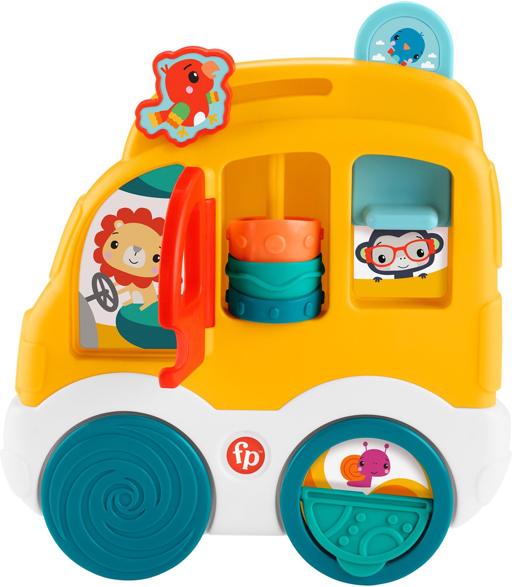 Fisher-price animal friends discovery car, 0,5 jaar, geluid, kunststof, meerkleurig