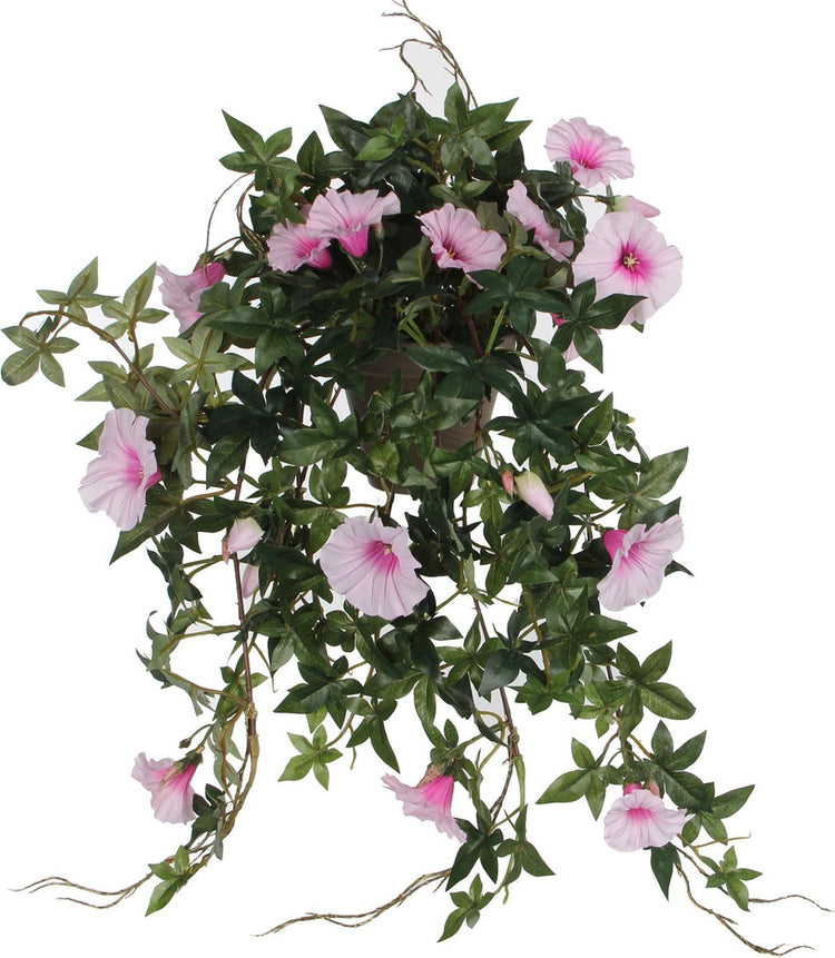 Mica decorations kunstplant petunia - lichtroze - 50 cm - kunst hangplanten