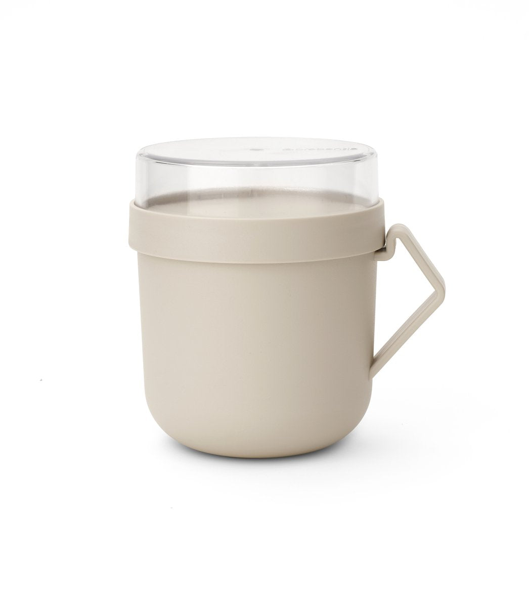 Brabantia make take soepbeker to go - 600 ml - kunststof - soft beige