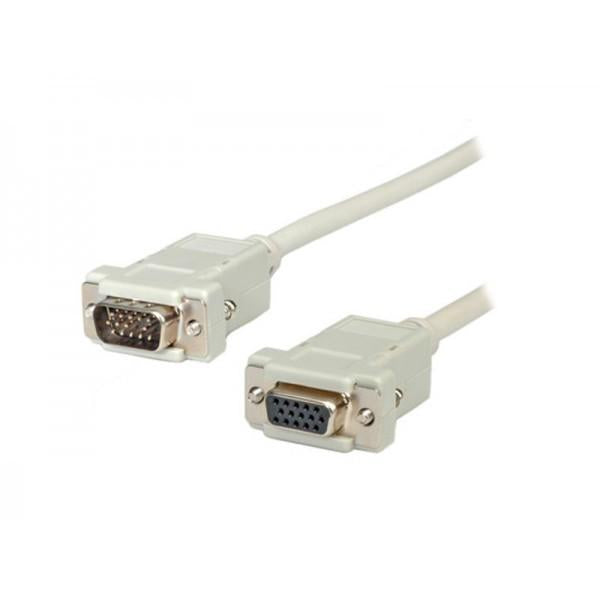 Adj adj adjkof21996530 vga cable, d-sub 15-pin, m f, 3m, silver