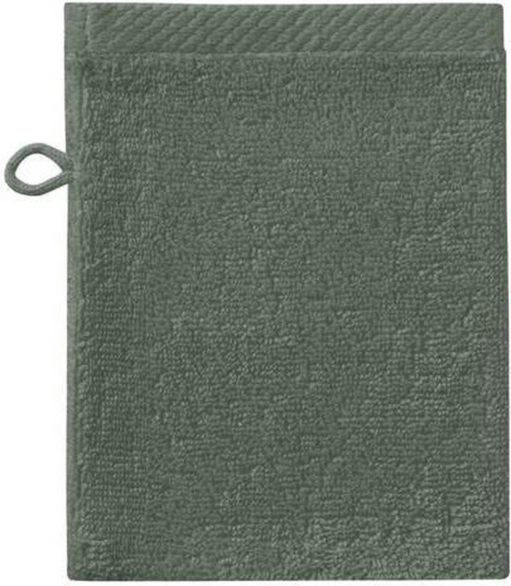 Seahorse pure - washandje - 16x21 cm - set van 3 - laurel
