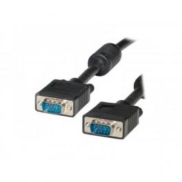 Adj adj 320-00012 vga cable w ferrite core, d-sub 15-pin, m m, 3m, black, blister