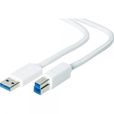 Adj adj 320-00020 usb 3.0 kabel, type a type b m m white blister