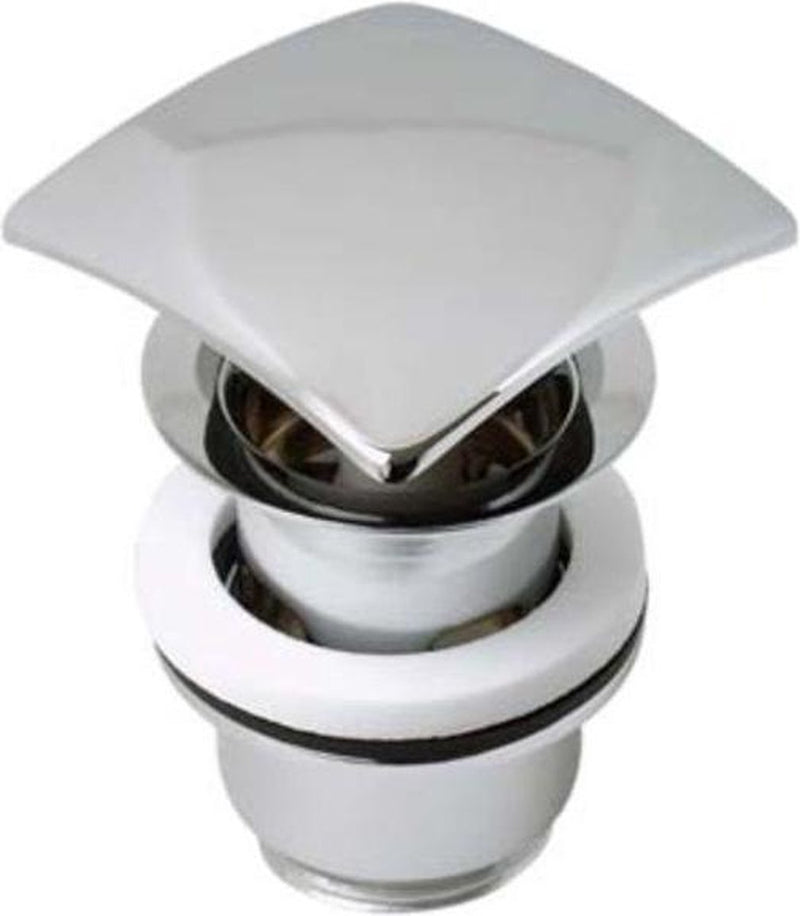 Plieger design afvoerplug - met overloop - chroom