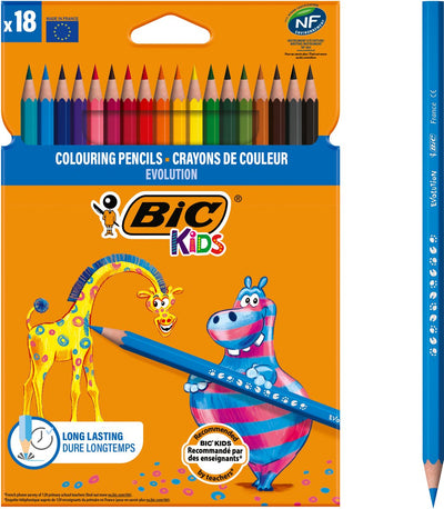 Creativ company bic kids kleurpotlood ecolutions evolution doos van 18 stuks