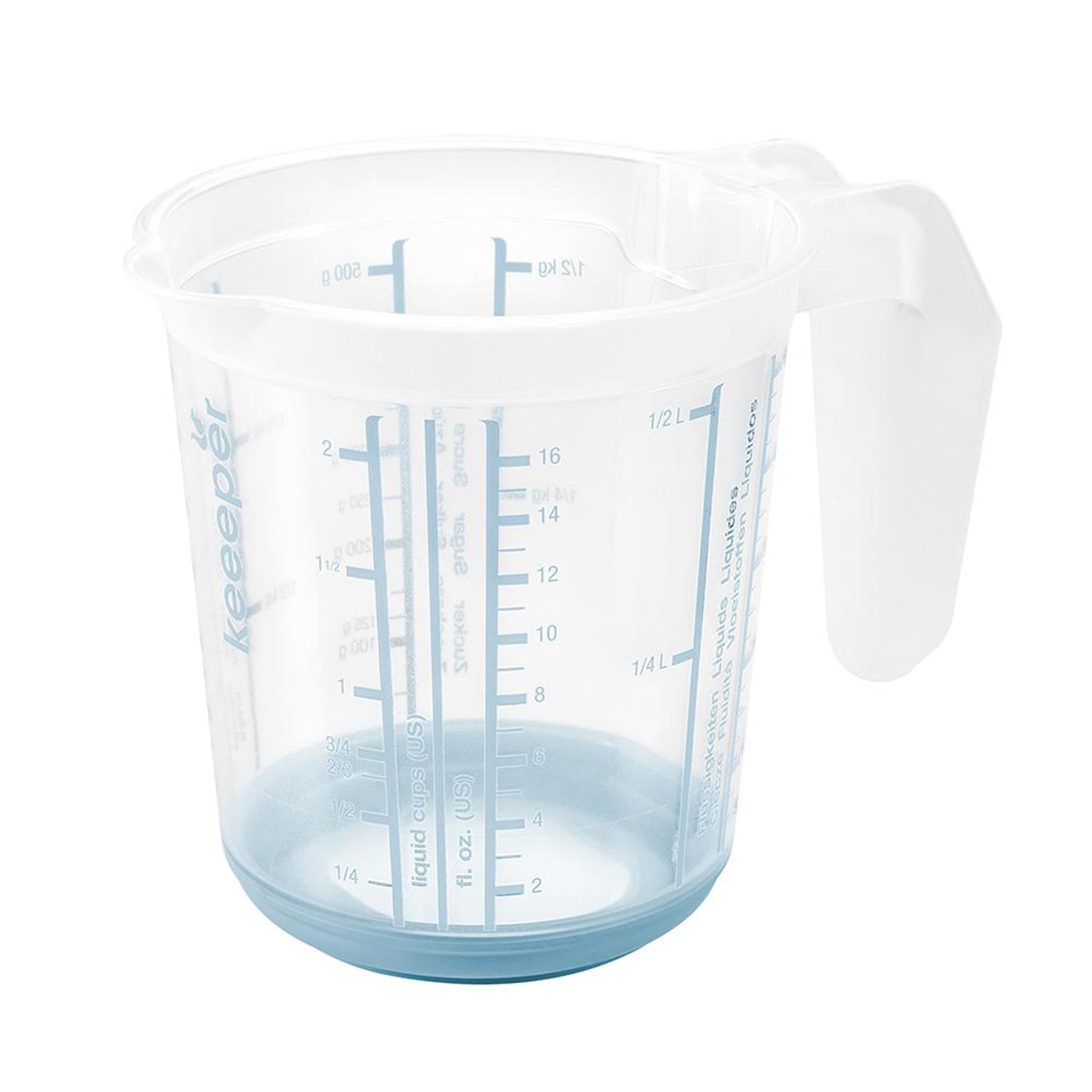 Keeeper kunststof maatbeker anti-slip 0,5l ø10,5x11,5cm nordic blue