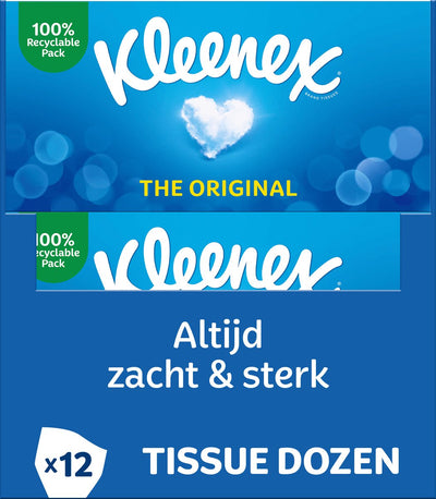 Kleenex zakdoekjes - the original - 12 x 72 stuks - 864 tissues - heerlijk zacht en sterk - voordeelverpakking