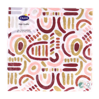 Duni servetten golden impuls 33x33 cm | 12 stuks