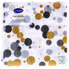 Duni servetten festive bubbles black 24x24 cm | 4 stuks