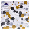 Duni servetten festive bubbles black 33x33 cm | 4 stuks