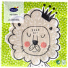 Duni servetten playful lion king 33x33 cm | 4 stuks