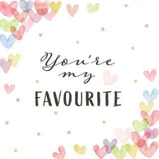 Duni servetten hearts favour 33x33 cm | 12 stuks
