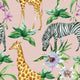 Servetten zebras girafes 33x33 cm | 12 stuks