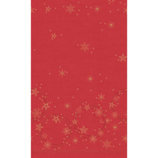 Duni tafellaken star shine red 138 x 220 cm