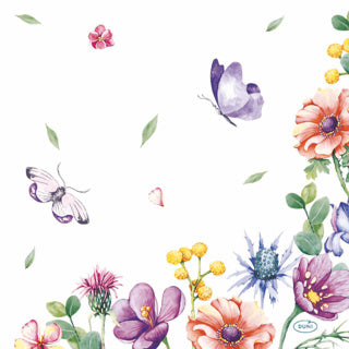 Duni servetten breezy butterflies 33cm