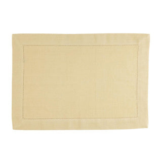 Linen more placemat indi pampas yellow 35 x 50 cm set of 4